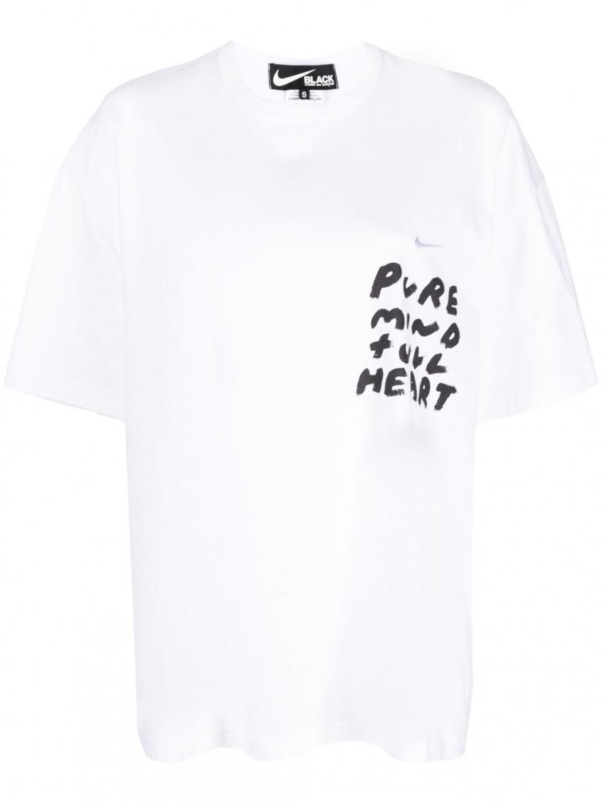 COMME DES GARÇONS WHITE LOGO COTTON T-SHIRT 