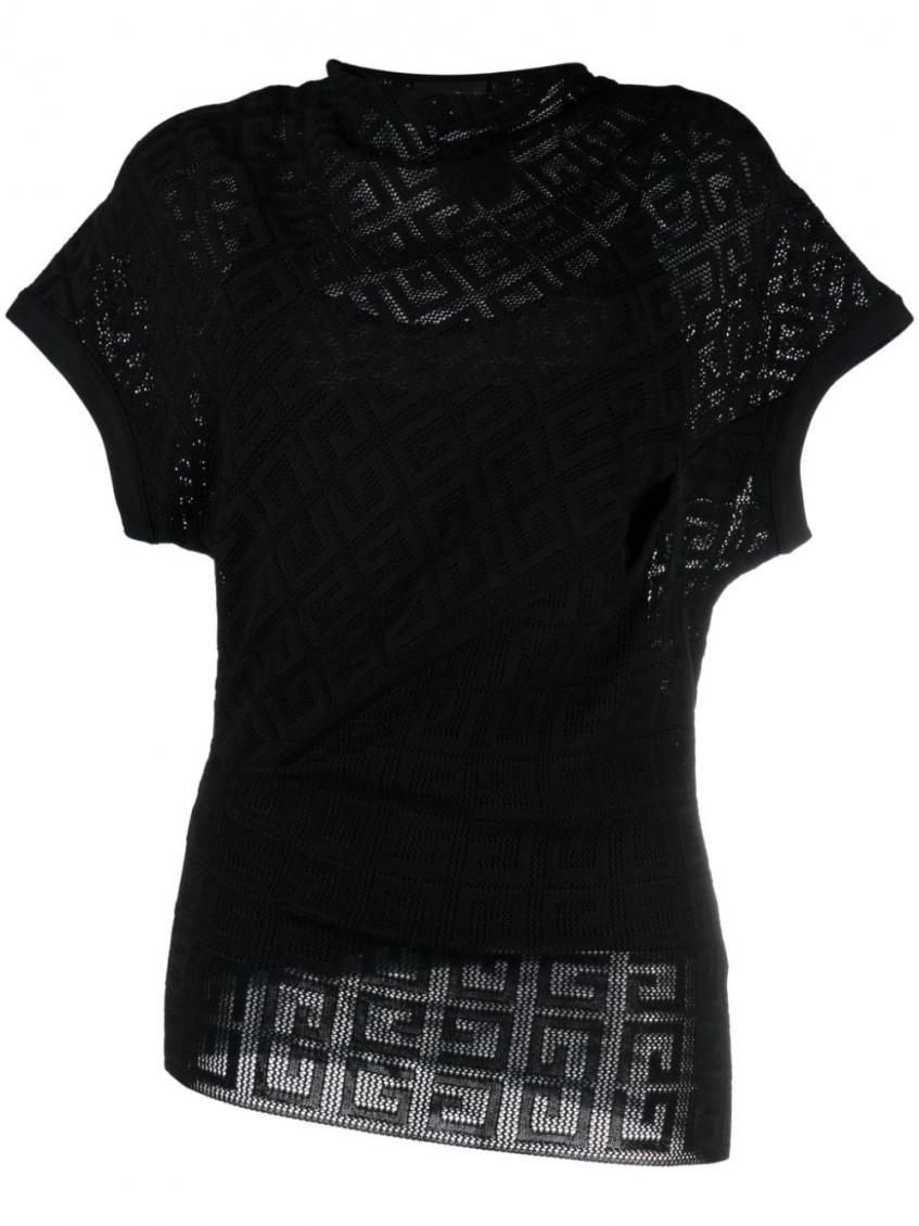 Givenchy 4g Jacquard T-shirt In Black