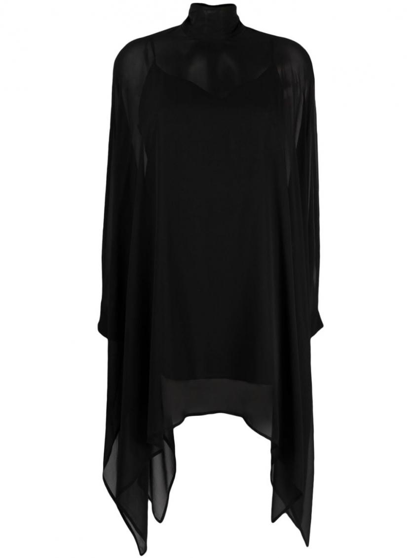 P.A.R.O.S.H BLACK GEORGETTE BLOUSE