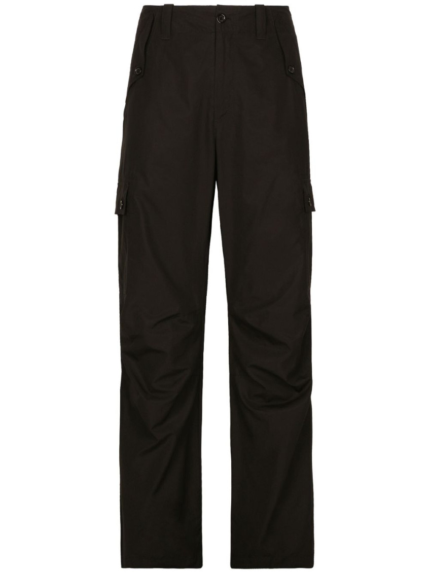 Black Cotton trousers JIL SANDER - GenesinlifeShops KR - blue mid-rise slit  jeans