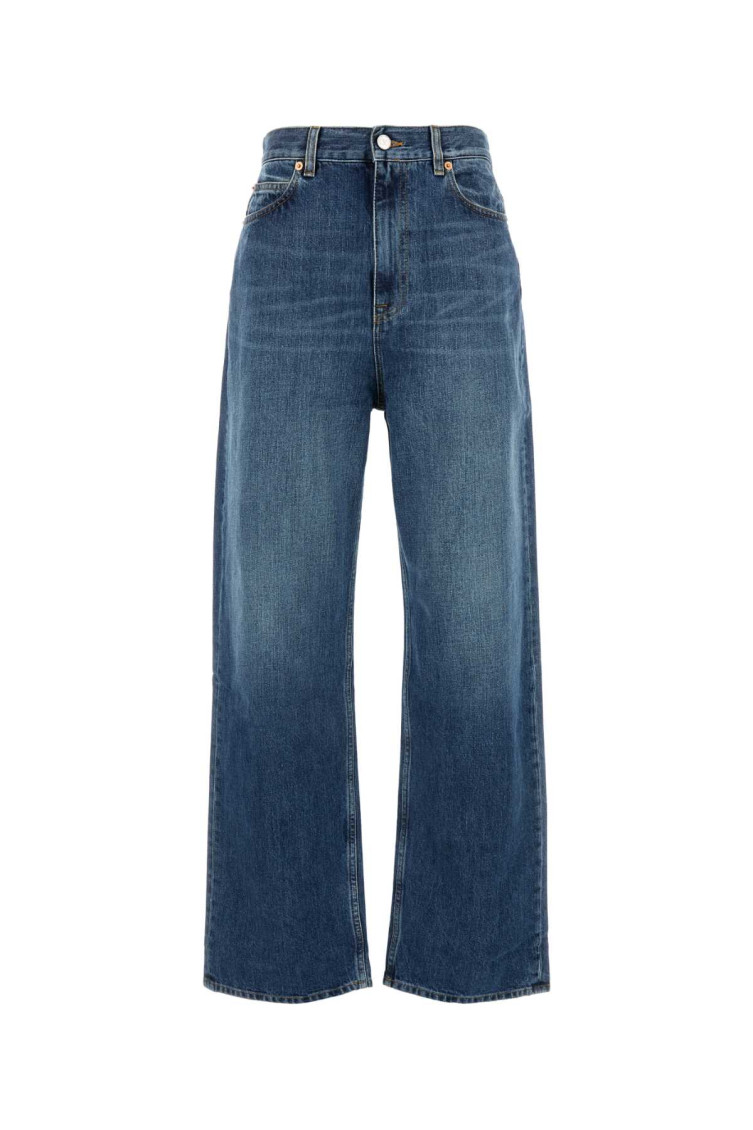 Valentino Wide- Leg Jeans In Blue