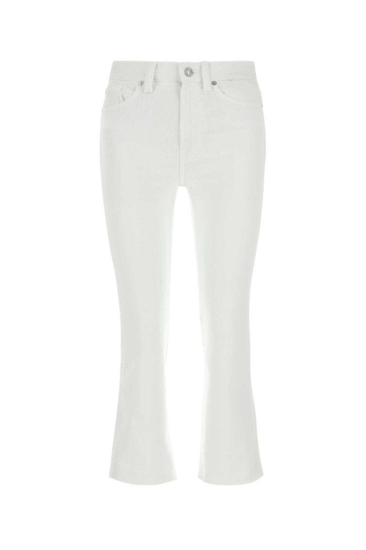 Shop 7 For All Mankind White Straight Leg Jeans