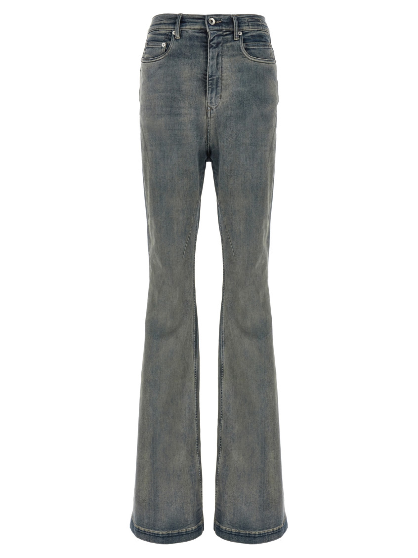 Rick Owens Blue Bootcut Jeans In Blue