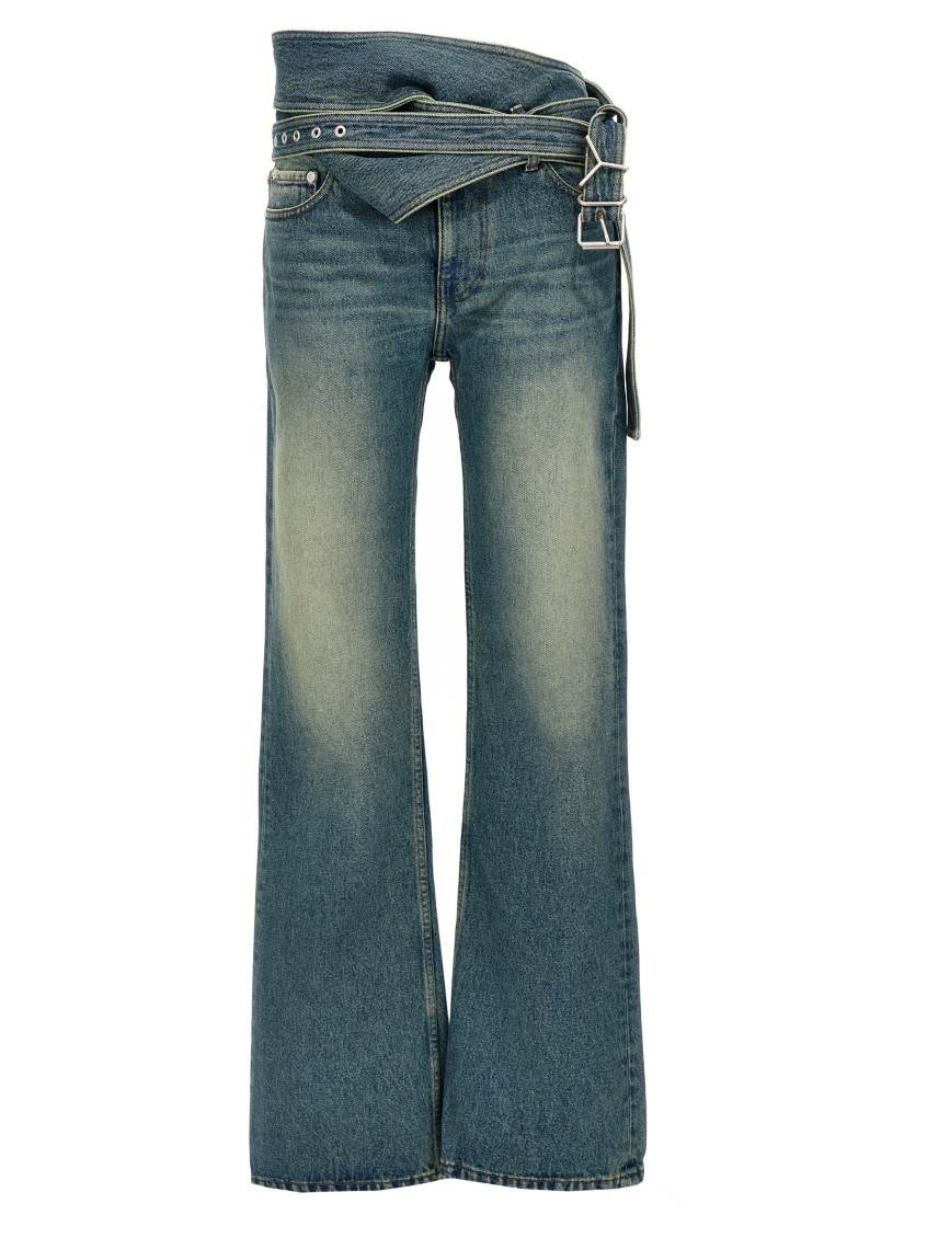 Shop Y/project Blue Wrap Belted Jeans