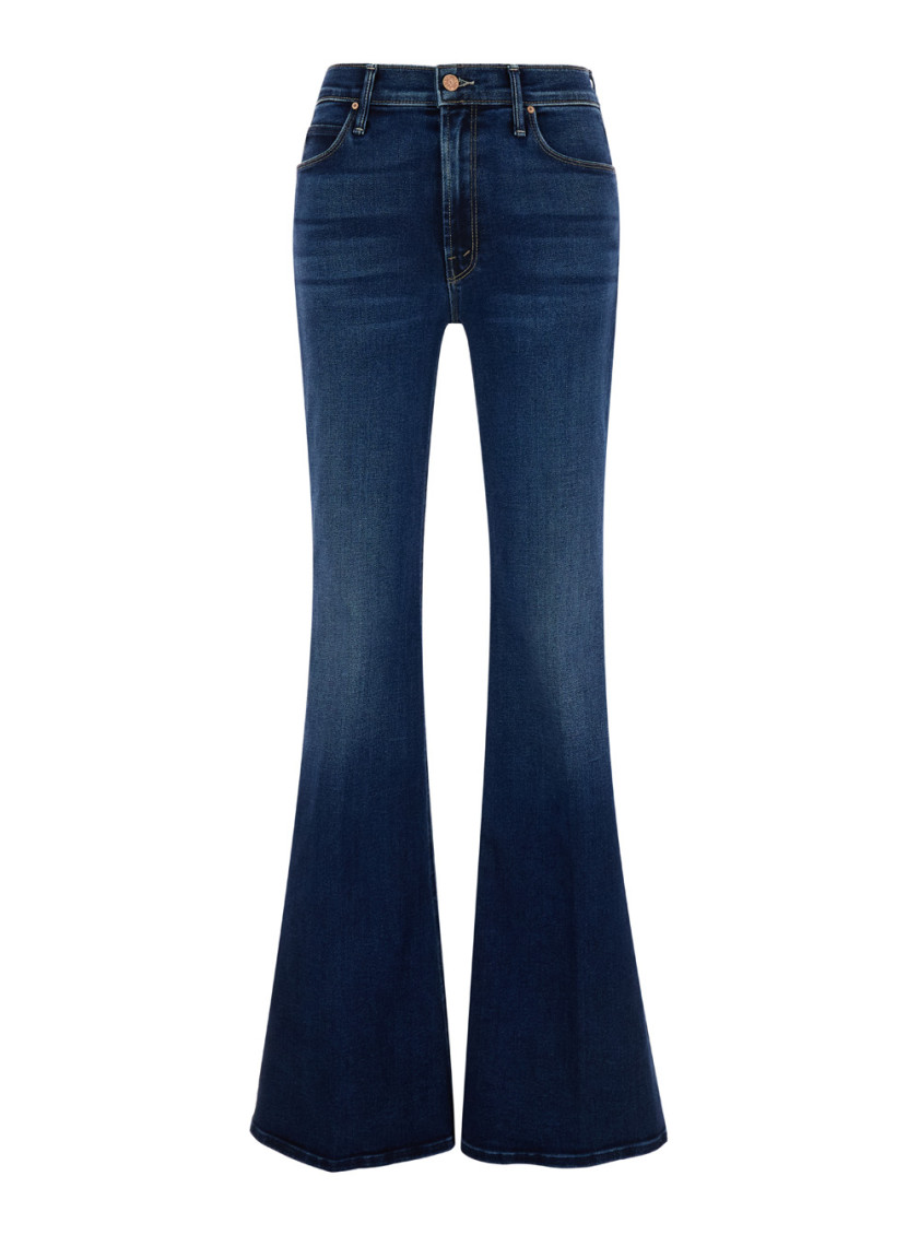 Mother The Doozy Jeans In Uncharted Waters In Dark Blue