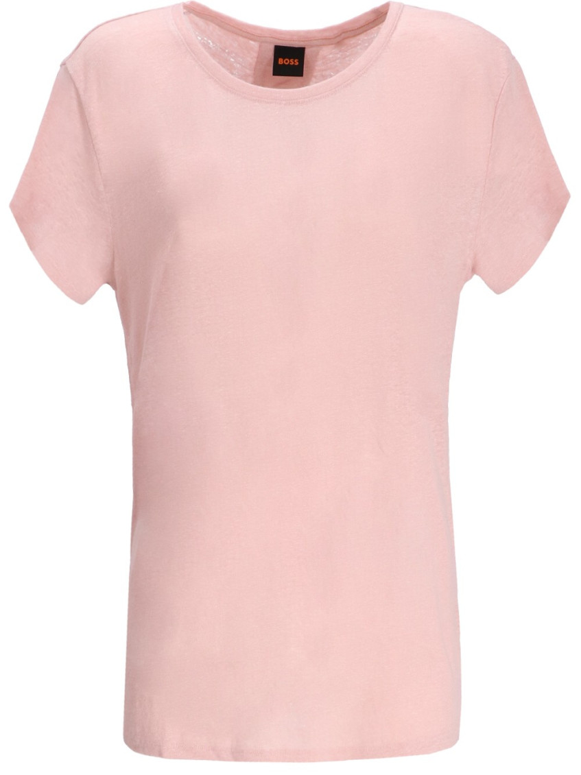 Hugo Boss Light Pink Logo Crewneck T-shirt