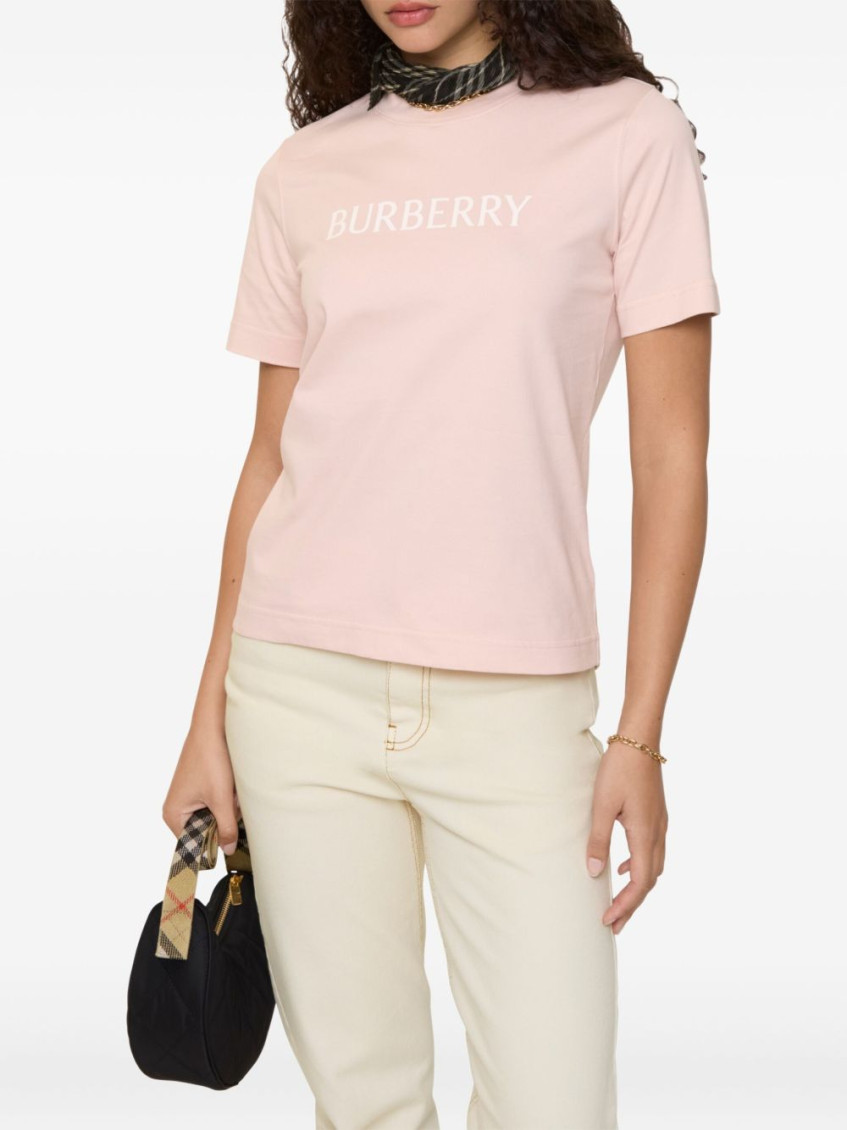 Burberry Pink Logo T-shirt for Women Online India at Darveys.com