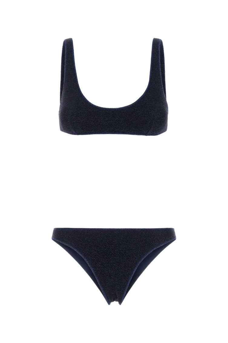 Oseree Bikini Set With Luminous In Navy Blue