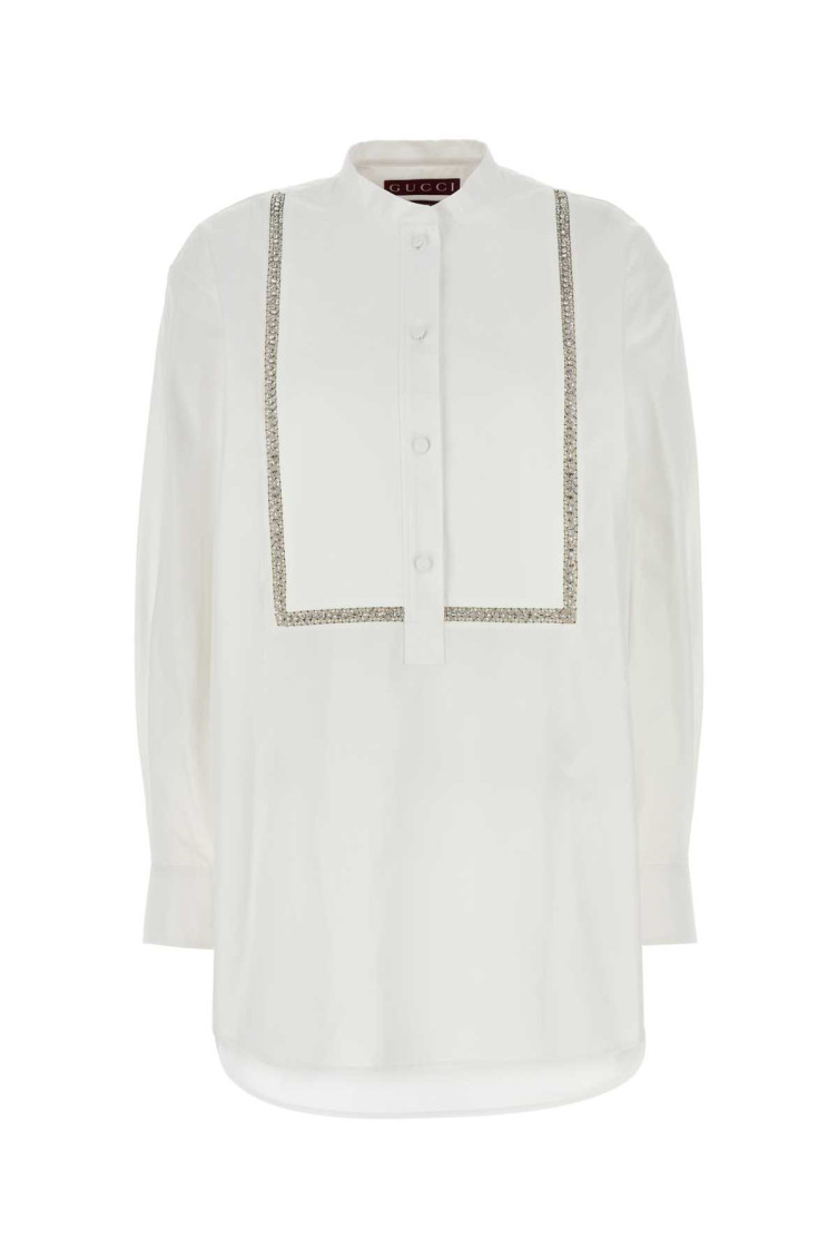 Gucci Cotton Poplin Shirt In White