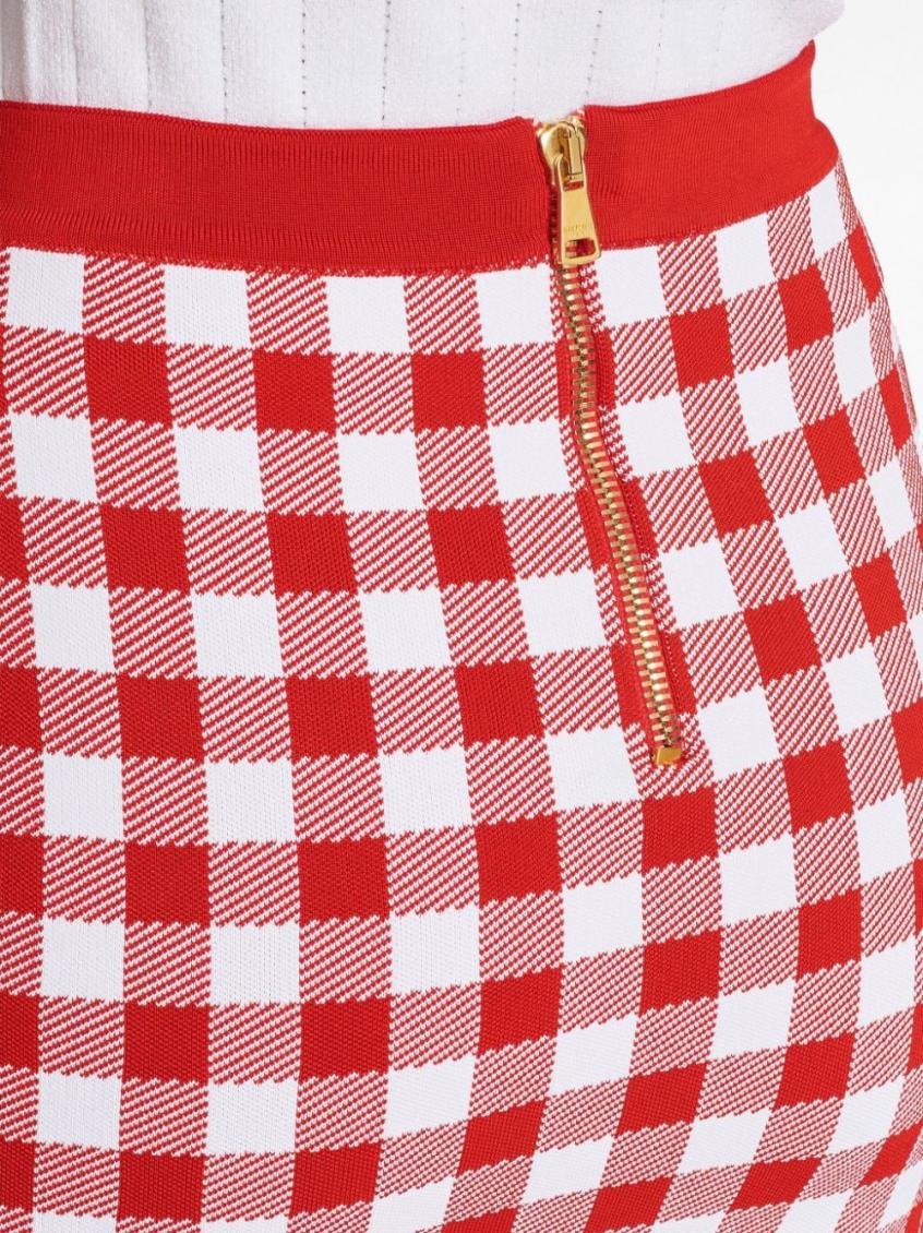 【関税＆送料込み】Balmain Vichy Buttoned Mini Skirt 関税＆送料込み】Balmain Vichy Buttoned Mini Skirt Balmain 4
