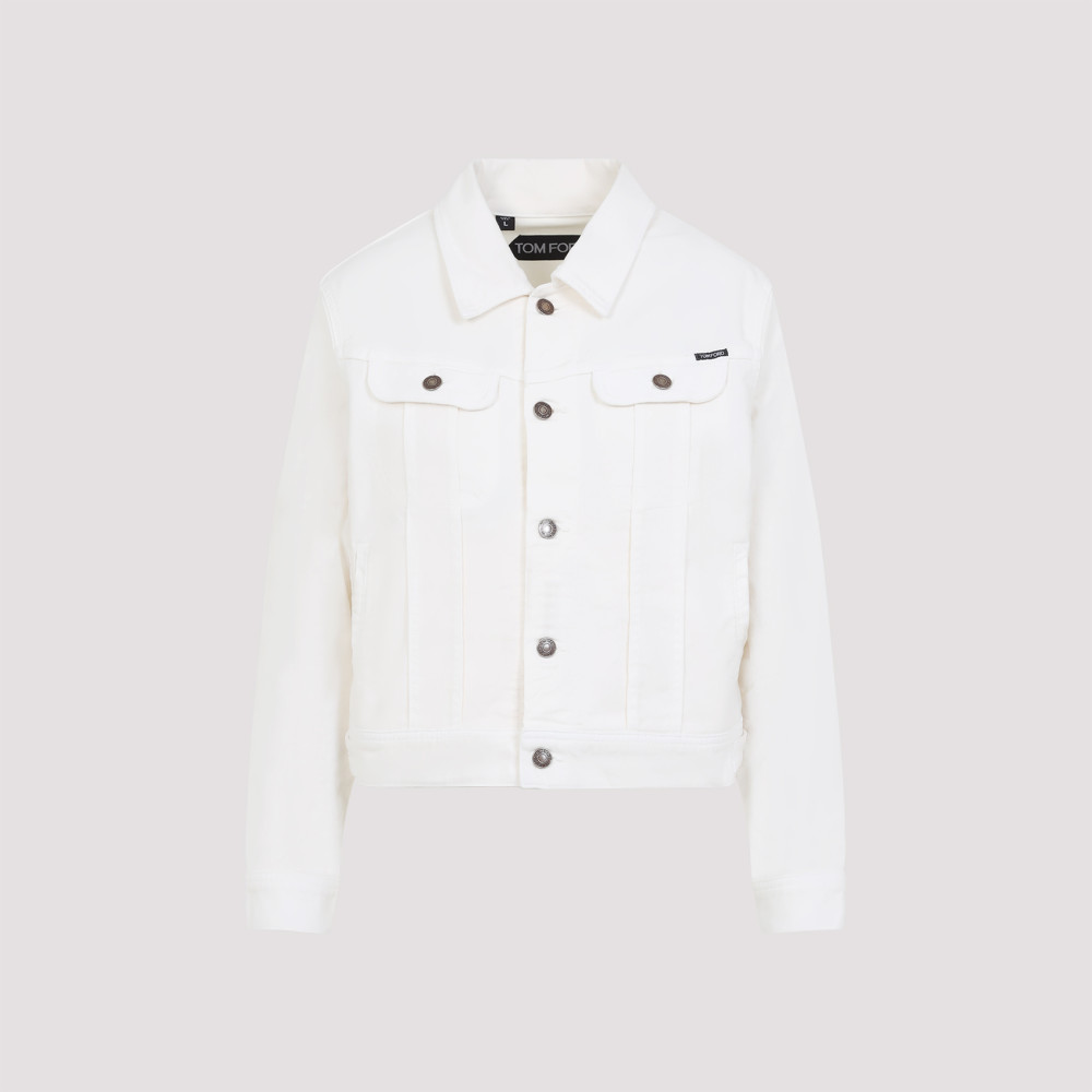 Shop Tom Ford White Denim Jacket