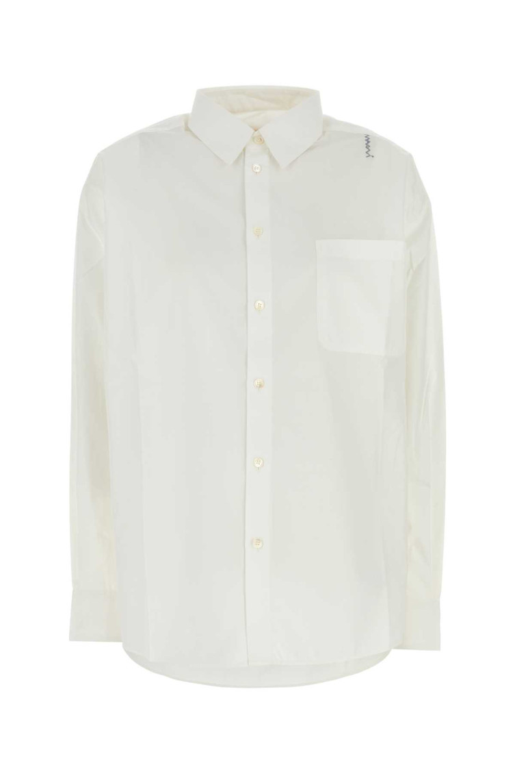 Marni Camicia In Lino Bianco Donna In White