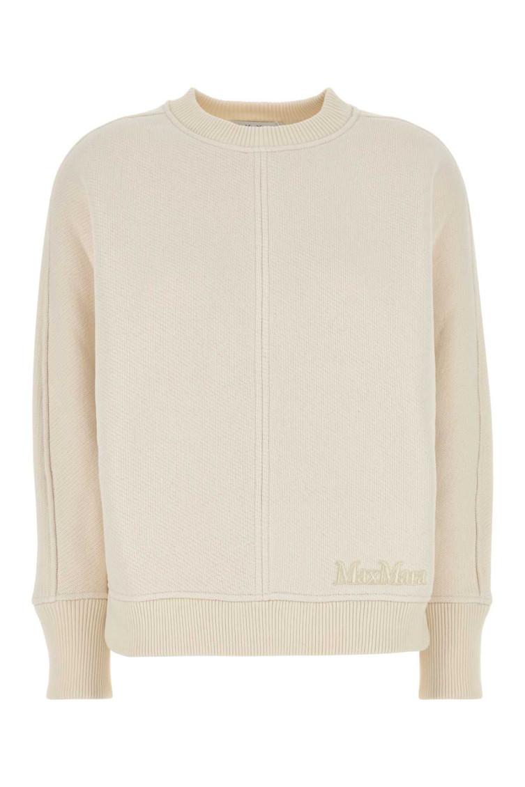 Max Mara Women Ivory Cotton Blend Cral Cardigan In White