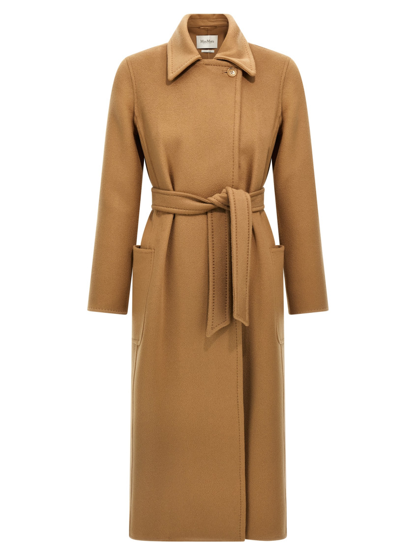 Max Mara Women Camel Cashmere Artur Coat In Brown