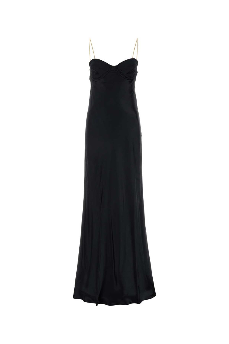 Miu Miu Women's Stain Long Dress In Black
