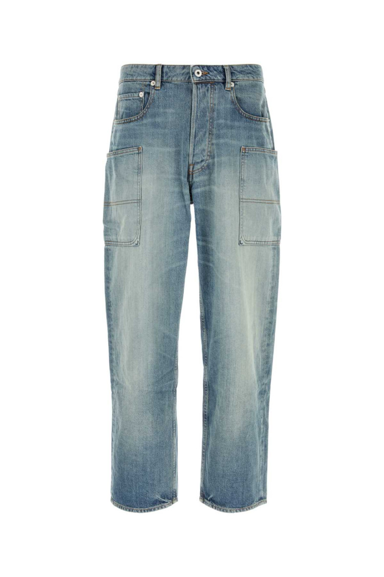 Kenzo Light Blue Monkey Jeans In Light Blue