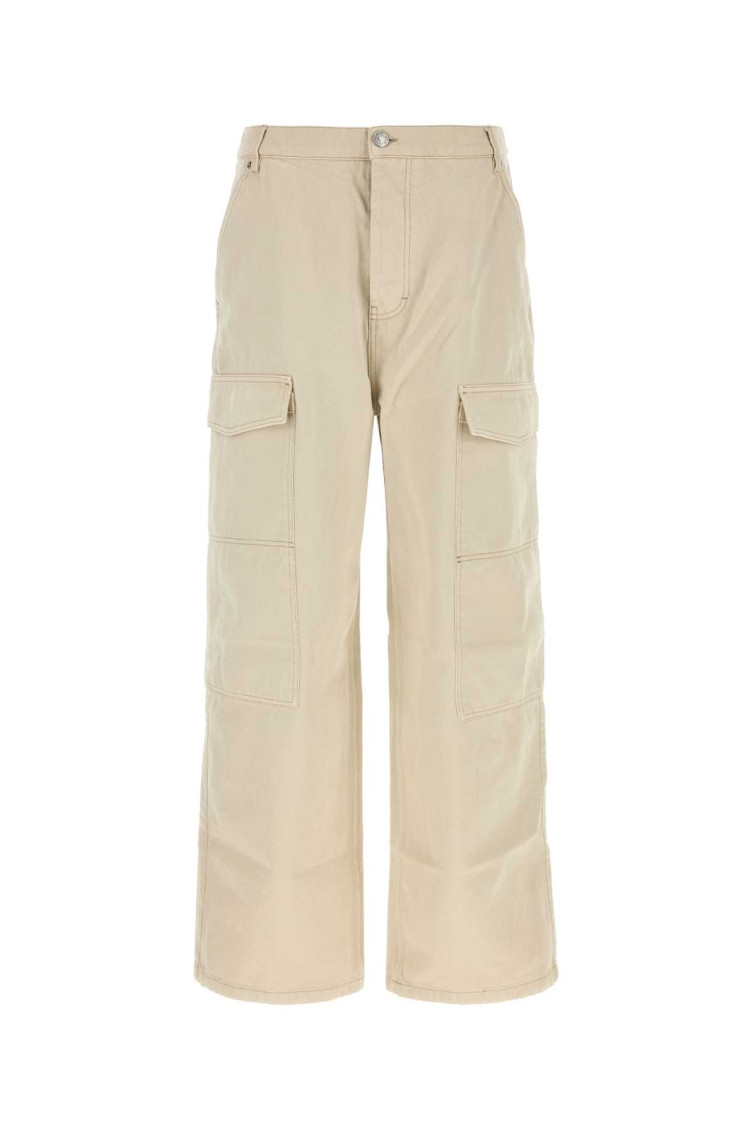 Shop Ami Alexandre Mattiussi Beige Baggy Worker Jeans