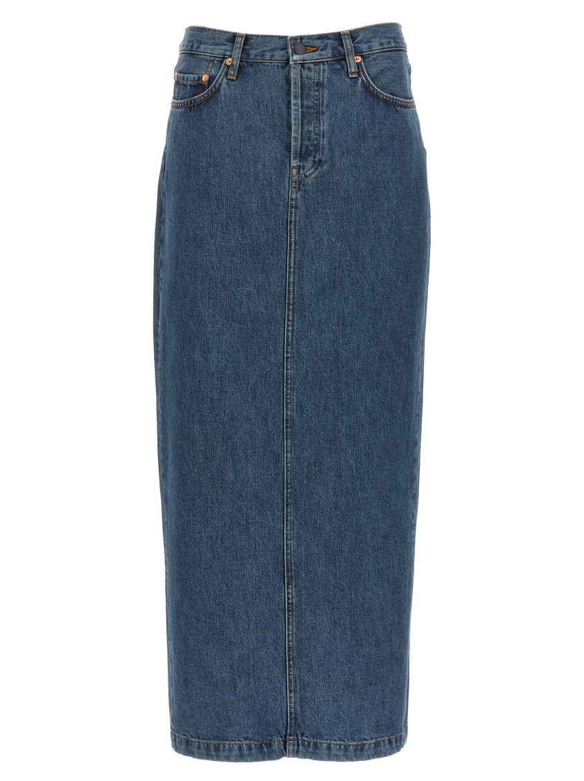 Wardrobe.nyc Falda Semilarga - Azul In Blue