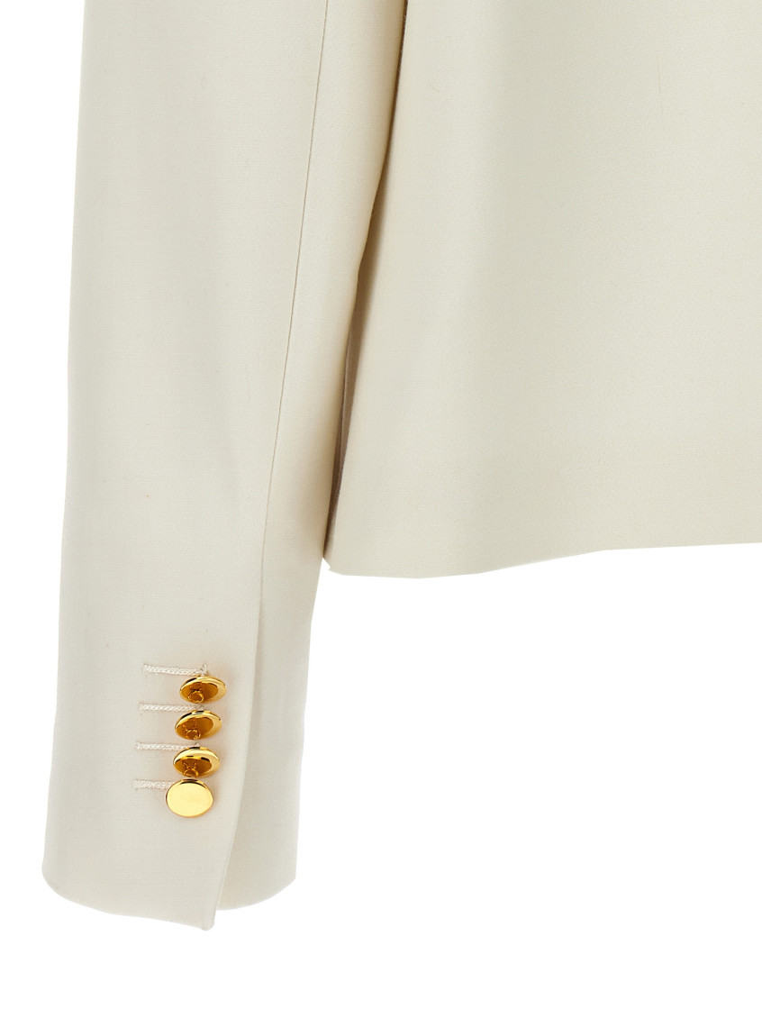 ジャケット Kiton Cropped double-breasted jacket Kiton White Cropped Double-breasted Jacket for Women Online