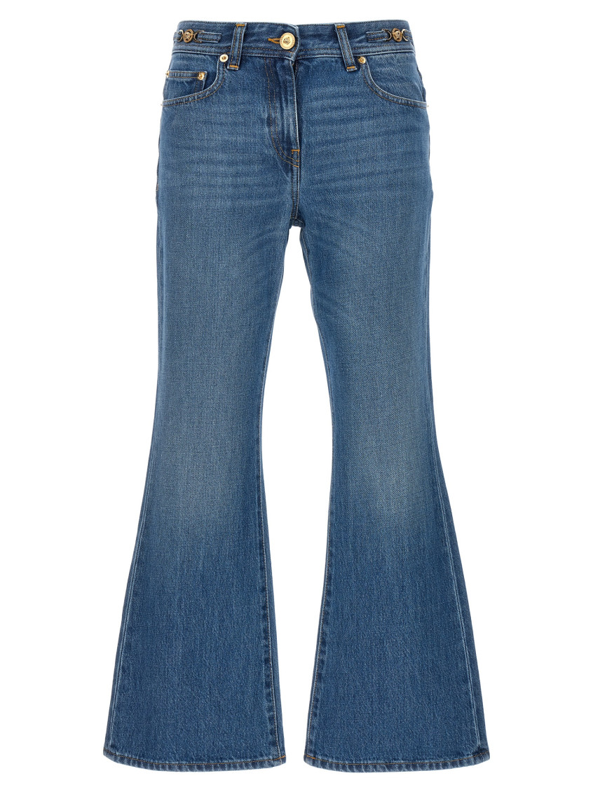 Versace Navy Blue Flared Jeans