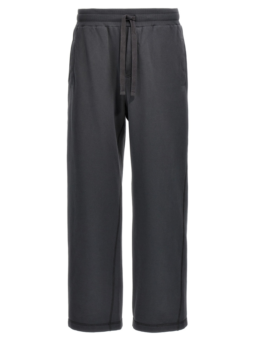 Dolce & Gabbana Elastic Drawstring Sweatpants In Grey