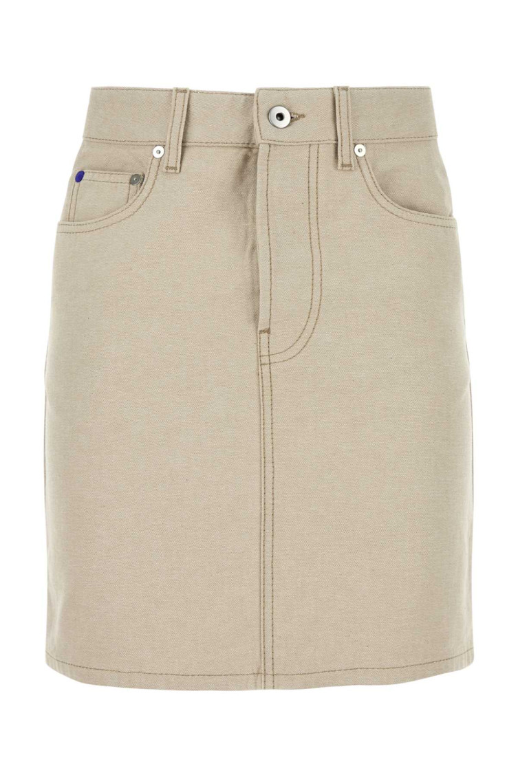 BURBERRY SAND DENIM MINI SKIRT