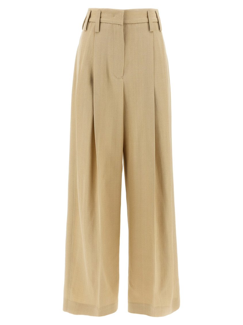 Shop Jil Sander Beige 100 Aw 36 Pants