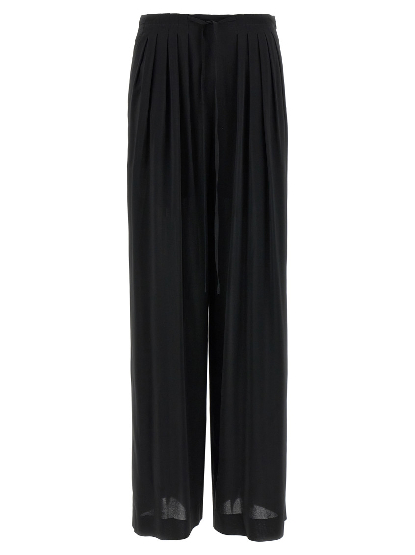 Shop Alberto Biani Black Pleat Pants