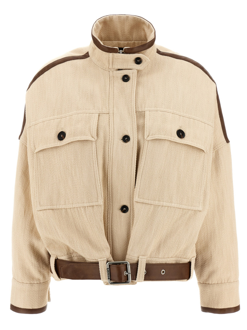 Pinko Babilonia Casual Jackets And Parka Beige In Beige