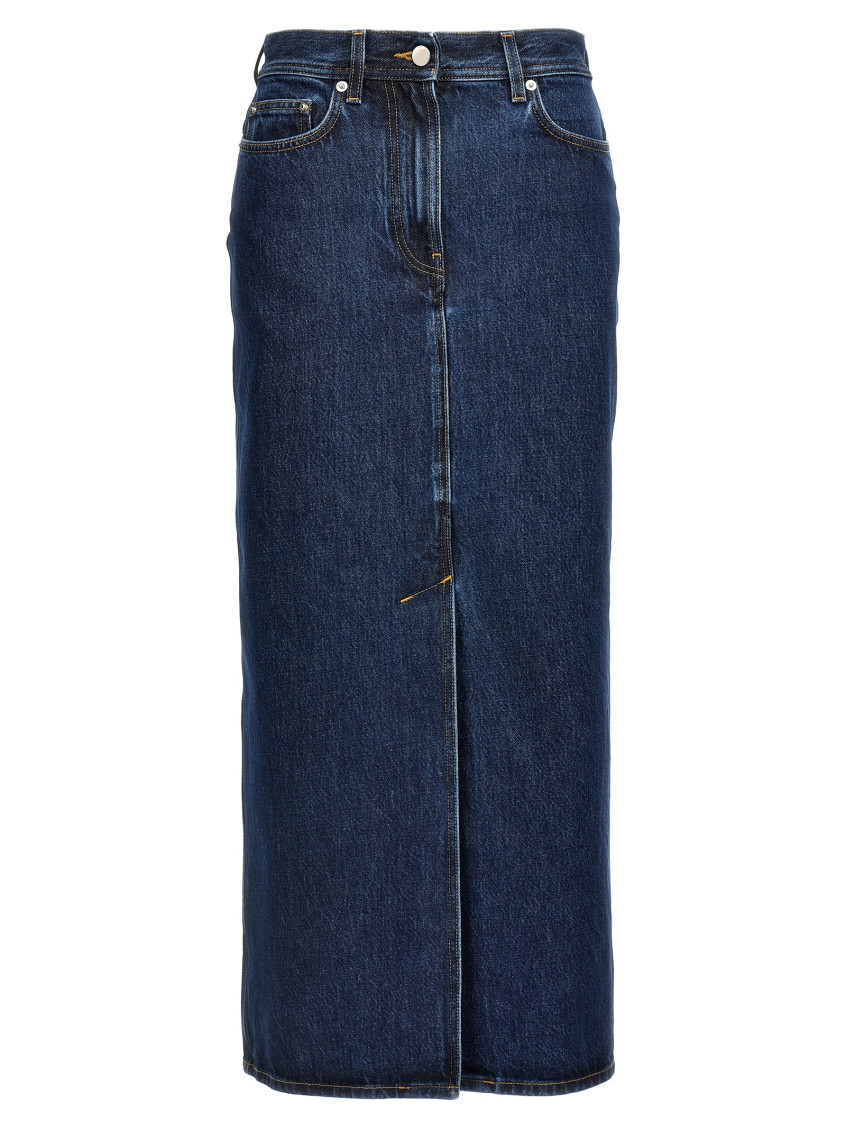 Shop Loulou Studio Blue Rona Skirt