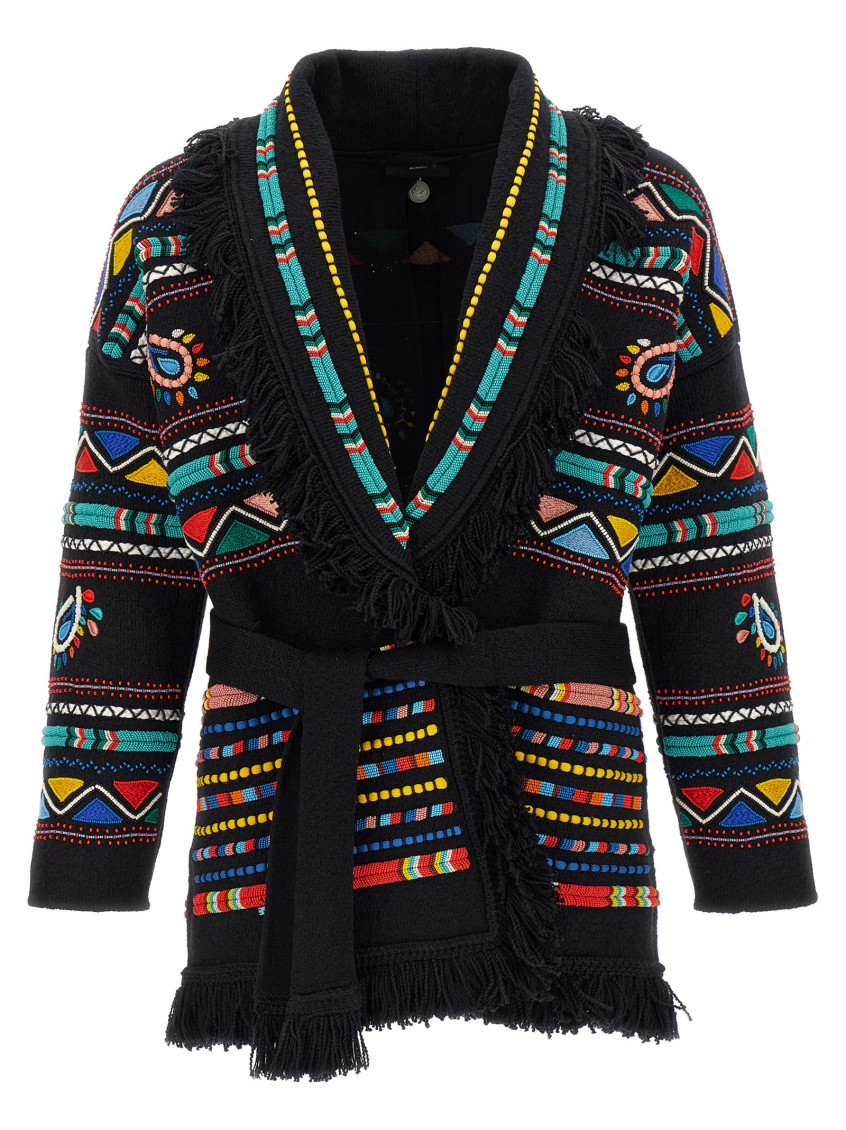 Shop Alanui Multicolor Memories Of The Savannah Cardigan
