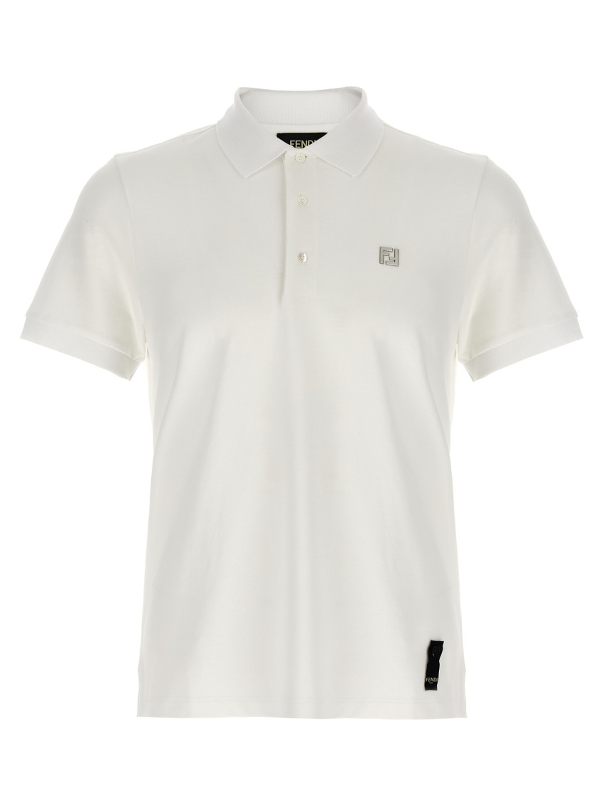 Fendi Ff Polo Shirt In Neutral
