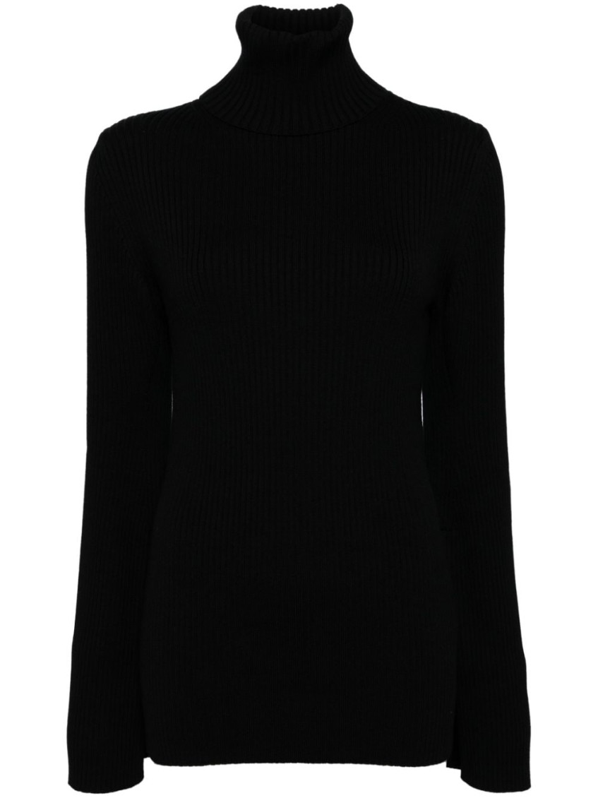 Shop Junya Watanabe Black Roll Neck Pullover