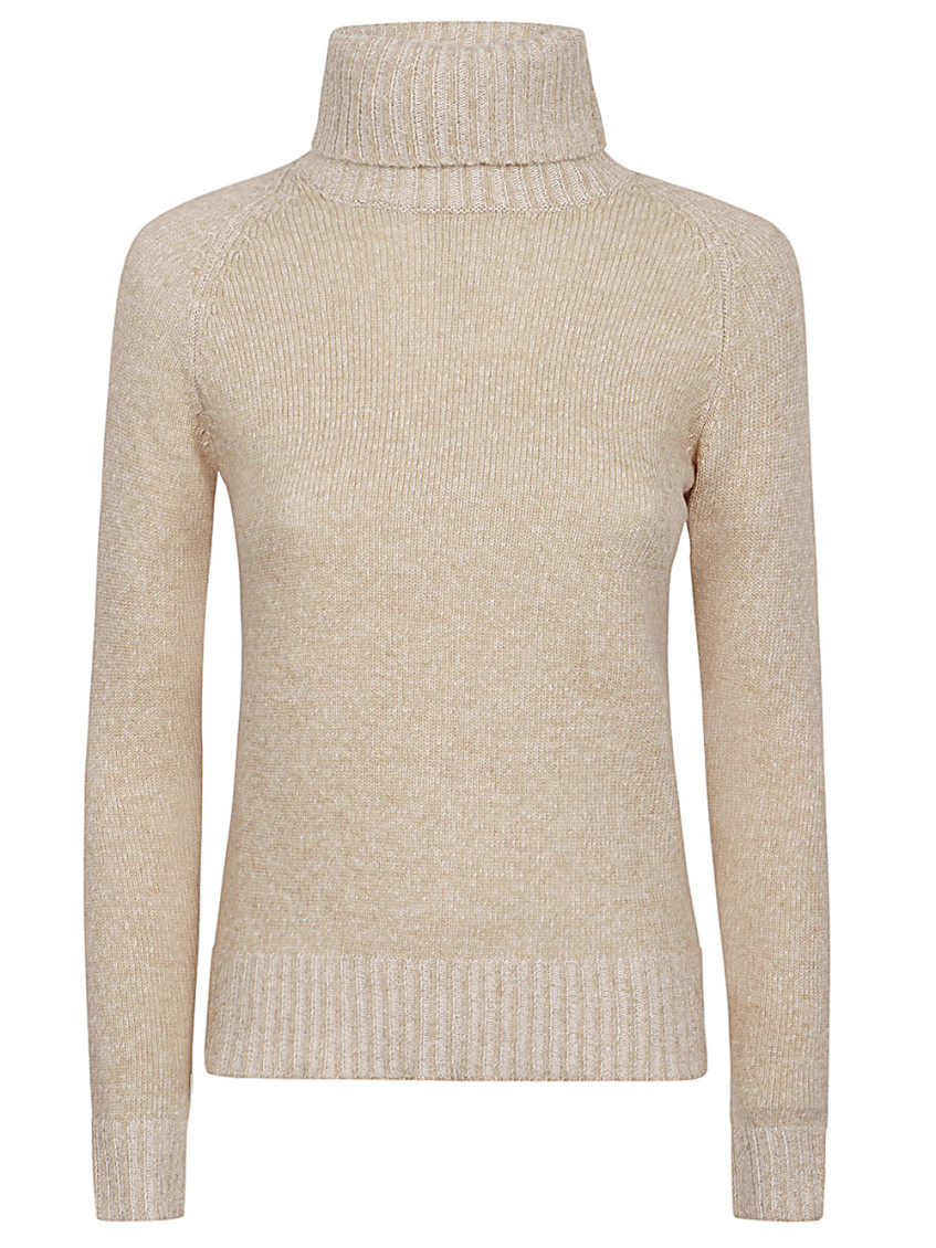 Baserange Beige Turtleneck Pullover