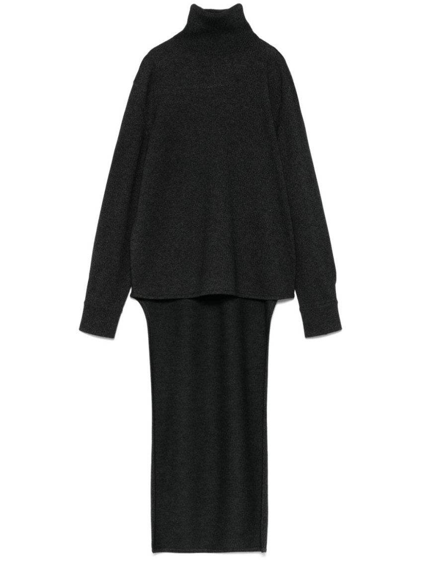 Givenchy High-low Turtleneck Wool-blend Sweater