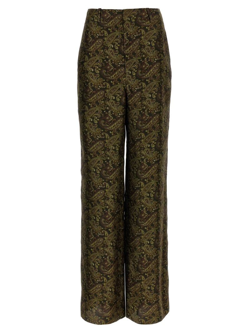 Saint Laurent Multicolor Paisley Print Pants