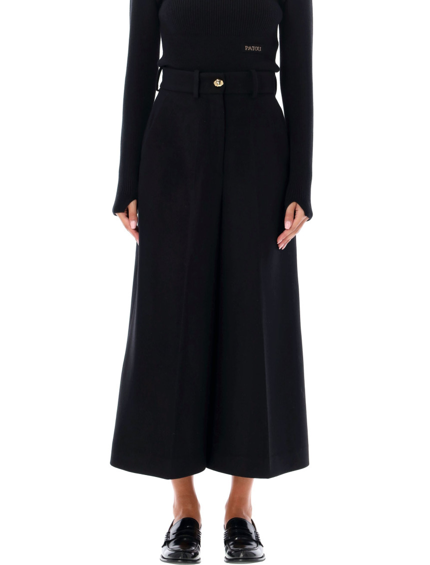 Patou High-waisted Wide Leg Culotte Pants In Size 36