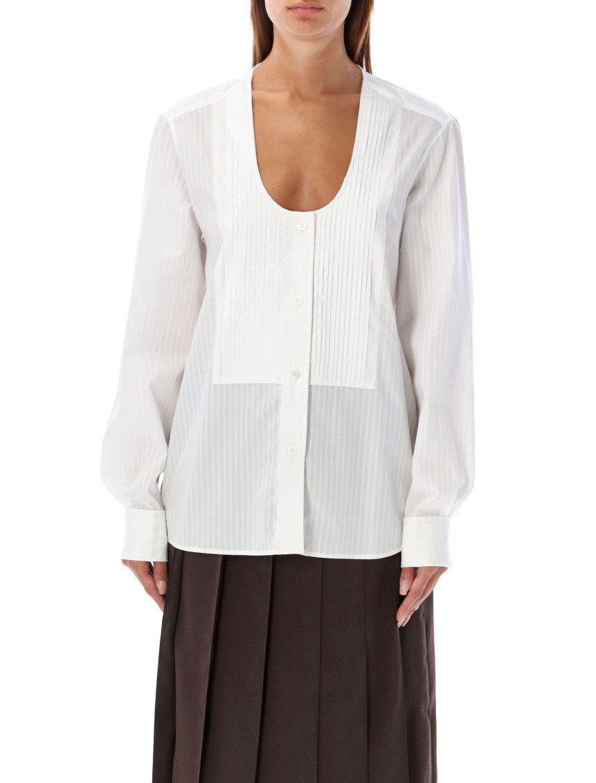 Jw Anderson Women's Pintuck Bib Shirt