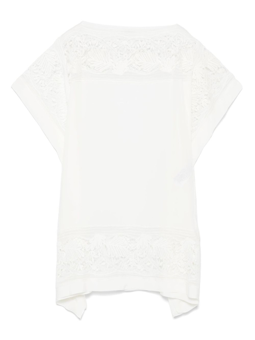 Ermanno Scervino Embroidered Silk Short Dress