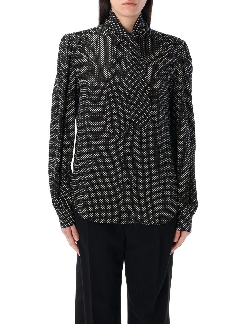 Saint Laurent Silk Shirt W/ Tie