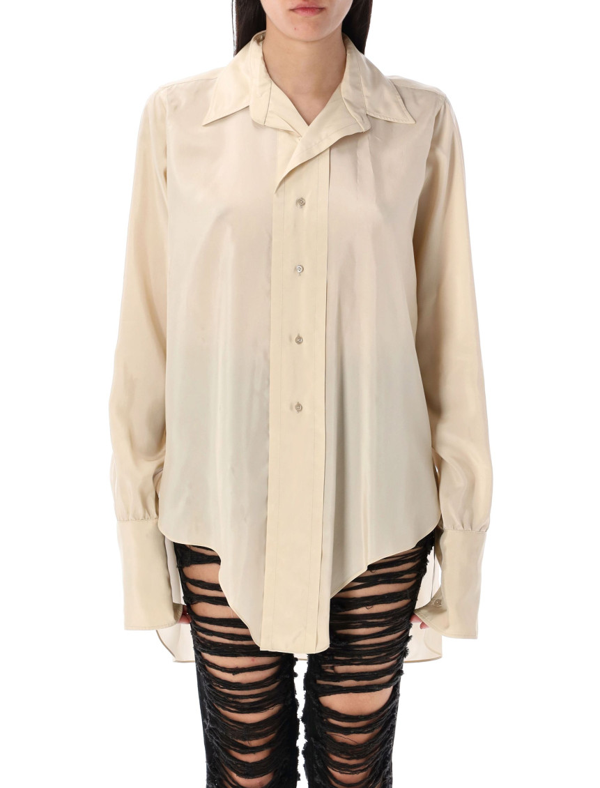 Maison Margiela White Long-sleeve Buttoned Shirt