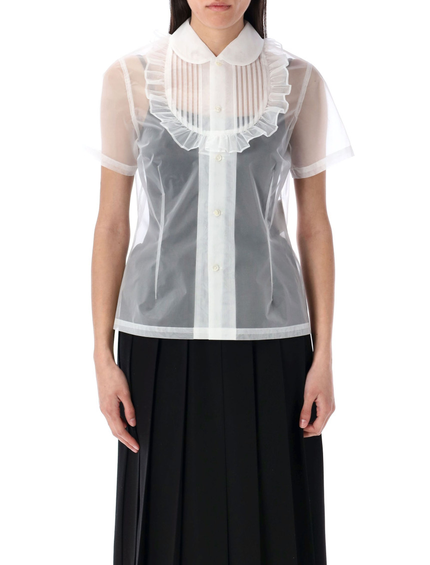 COMME DES GARÇONS WHITE TULLE SHIRT