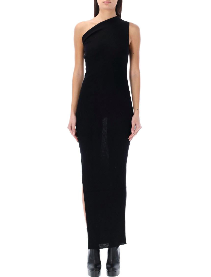 Rick Owens One-shoulder Ribbed-knit Dress