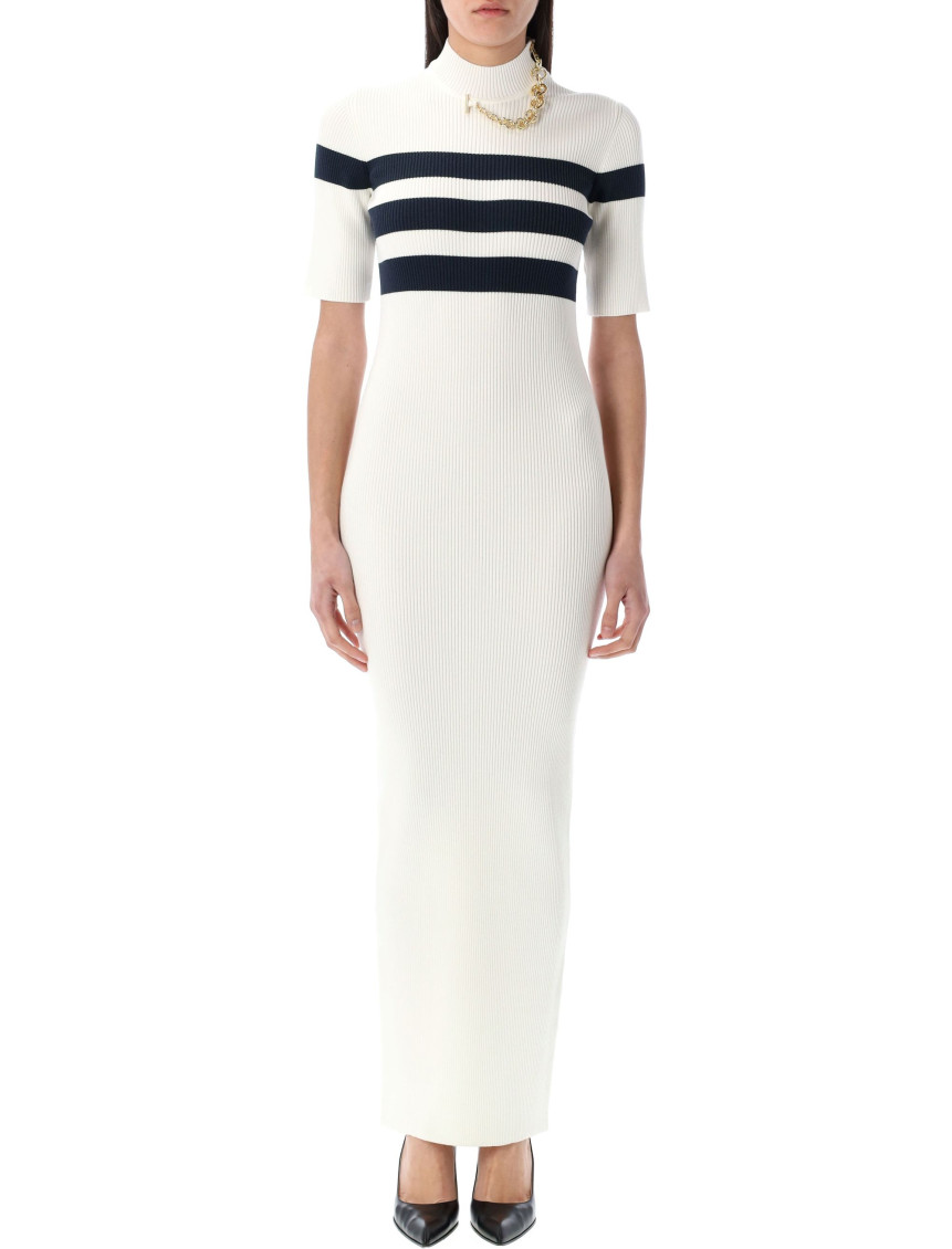 Jean Paul Gaultier Knitted Stripe Short Sleeve Dress