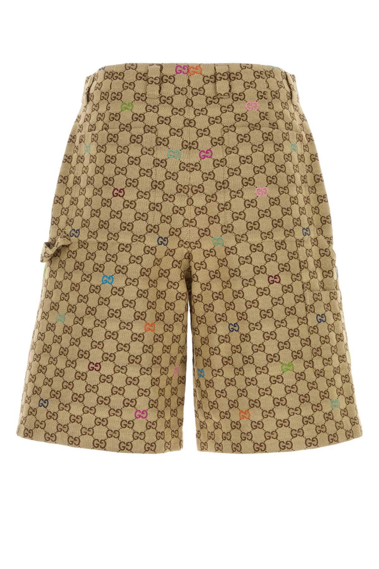 Gucci Brown GG canvas bermuda shorts for Men Online USA at Darveys.com
