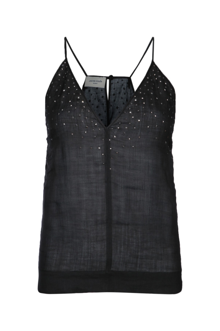 Jacob Cohen Black Thin Straps Tank Top