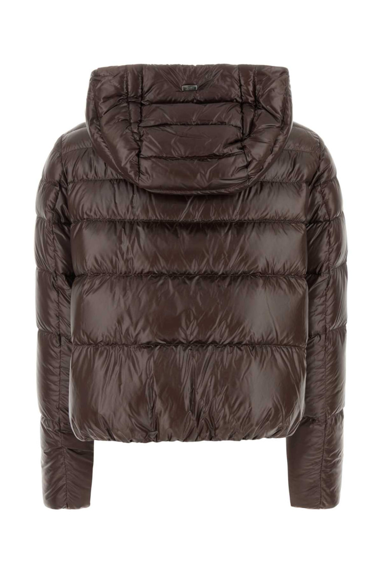 【関税&送料込み】Herno Brown Cropped Down Jacket With Fix Herno Brown Cropped Down Jacket for Women Online USA at
