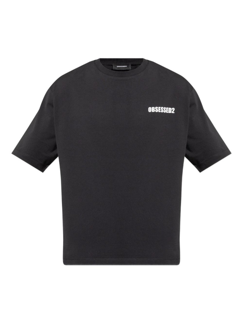 Dsquared2 Ducati Cigarette Fit Cotton T-shirt In Black