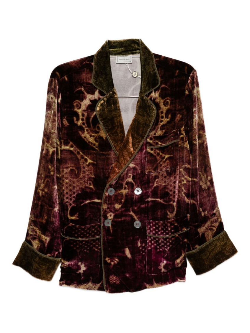 Pierre-louis Mascia Pierre Louis Mascia Double-breasted Jacket In Burgundy