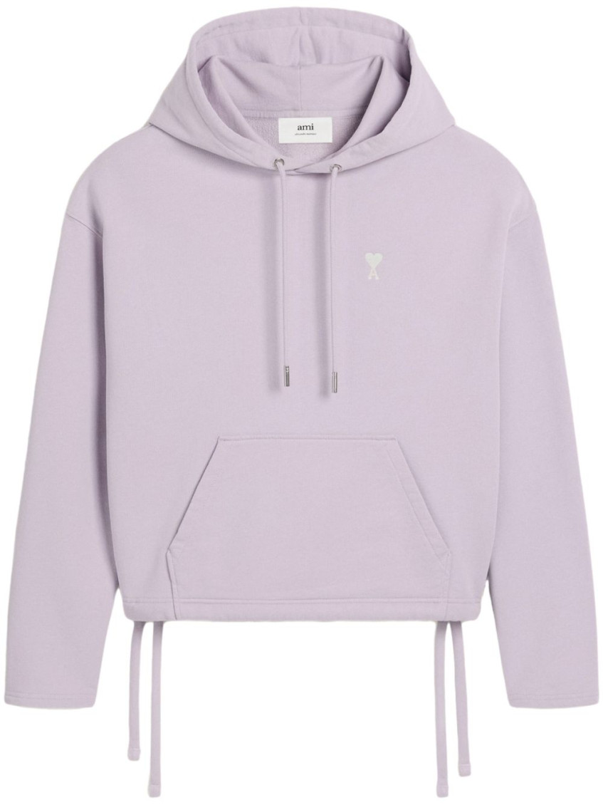 Ami Alexandre Mattiussi Purple Cotton Ami De Coeur Hoodie Purple In Purple